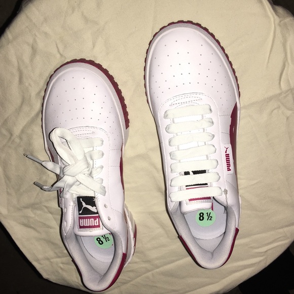 Red and white puma Cali brushed NWOT size 8.5 wmns - Picture 3 of 7